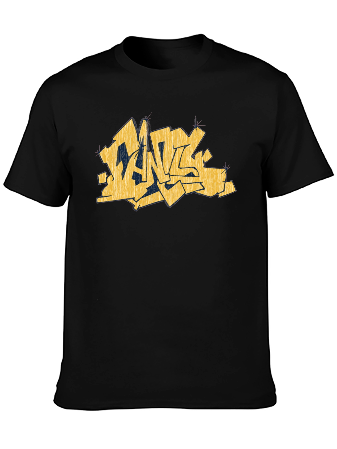 Urban Graffiti Graphic Black T-Shirt
