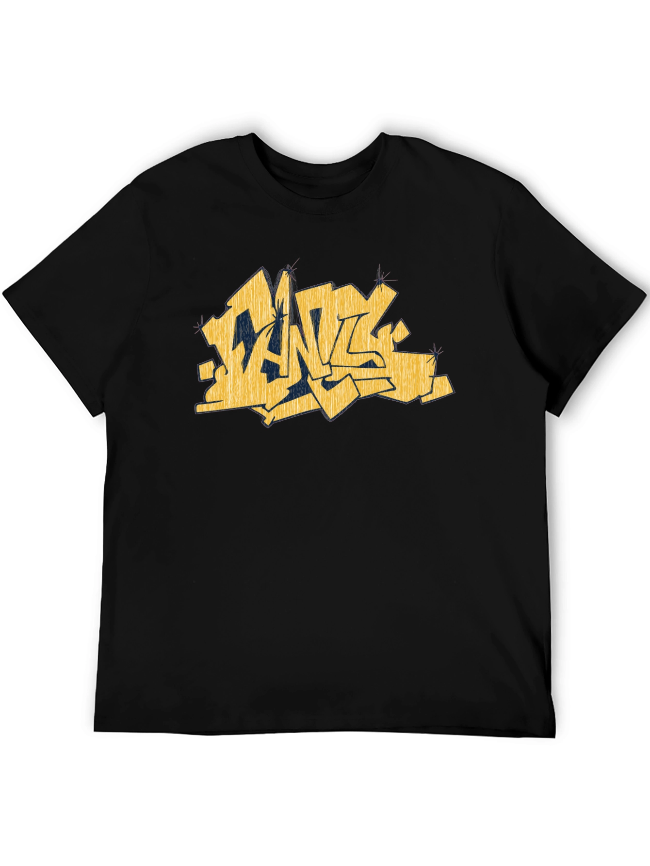 Urban Graffiti Graphic Black T-Shirt