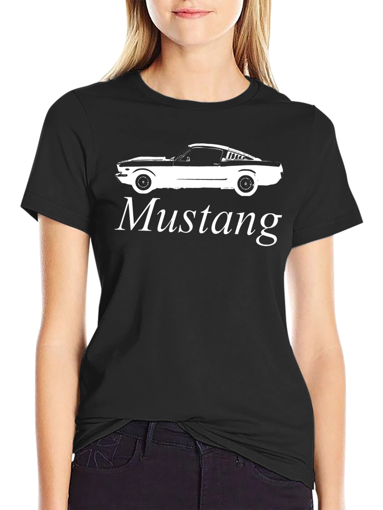 Mustang Car Graphic Black T-Shirt