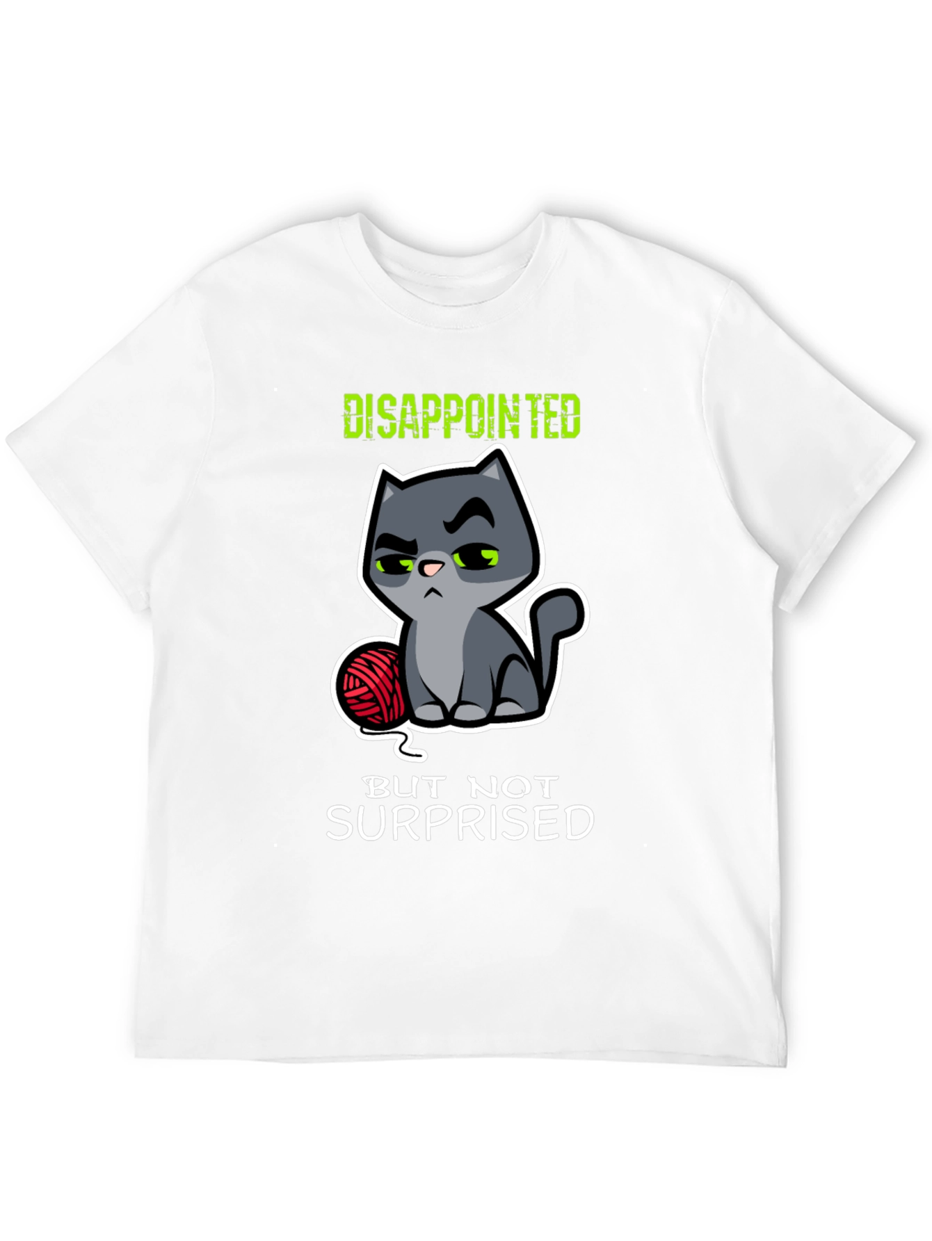Disappointed Cat Graphic T-Shirt - Funny Kitten Tee