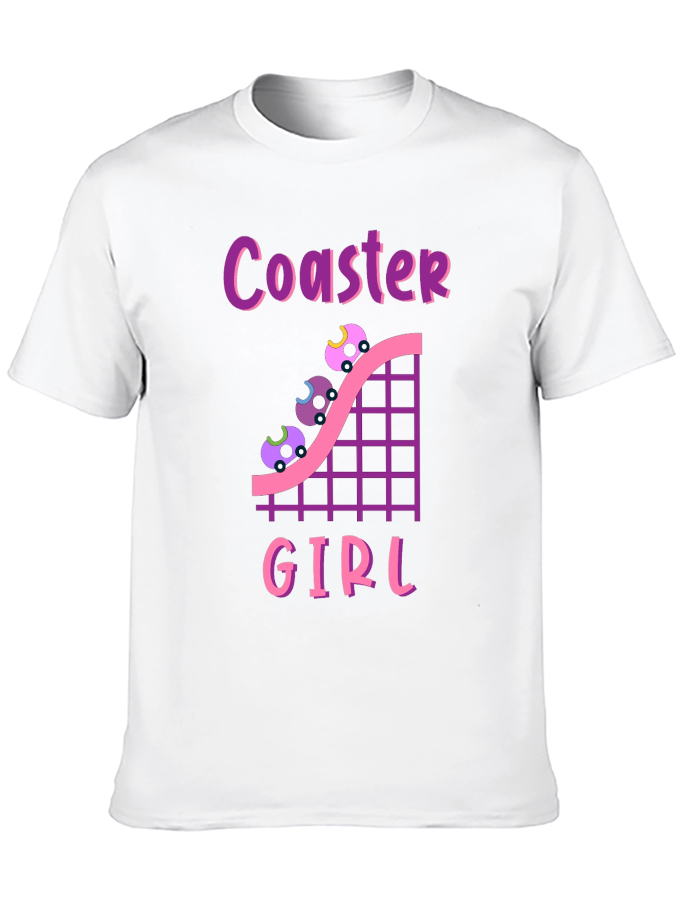 Coaster Girl Graphic Tee - Fun Rollercoaster Shirt