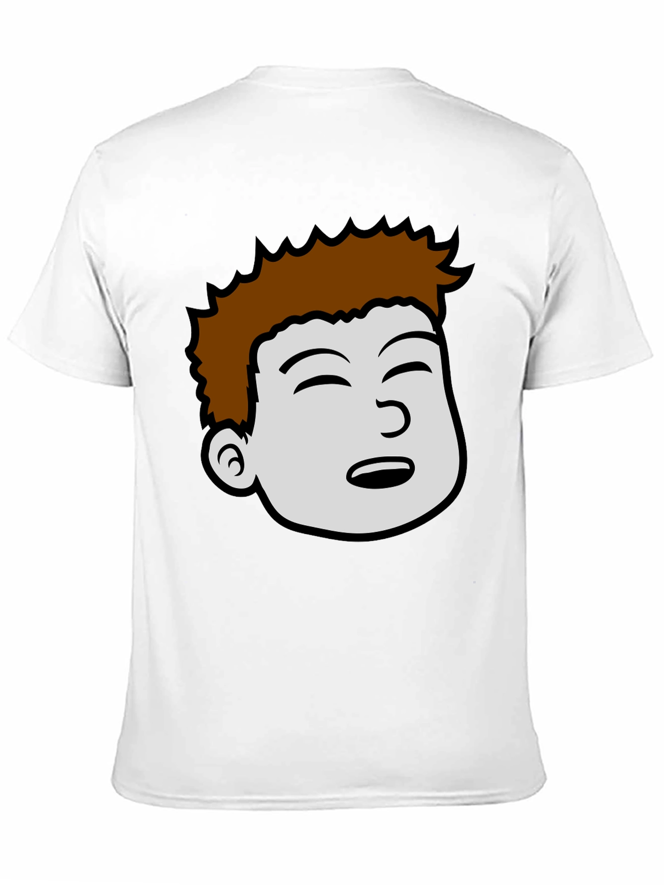 Cartoon Face Graphic Black T-Shirt