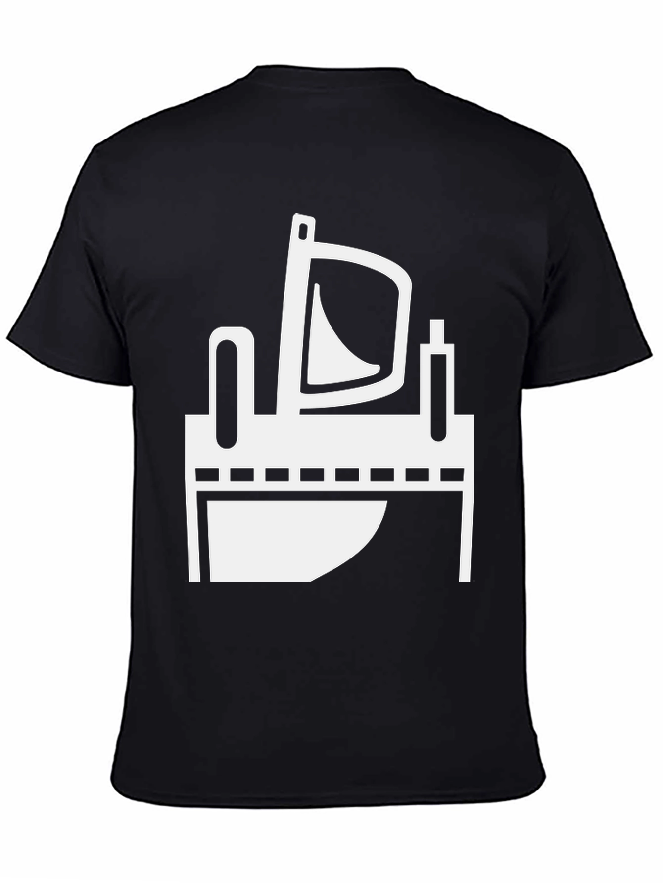 Black T-Shirt with Abstract Design