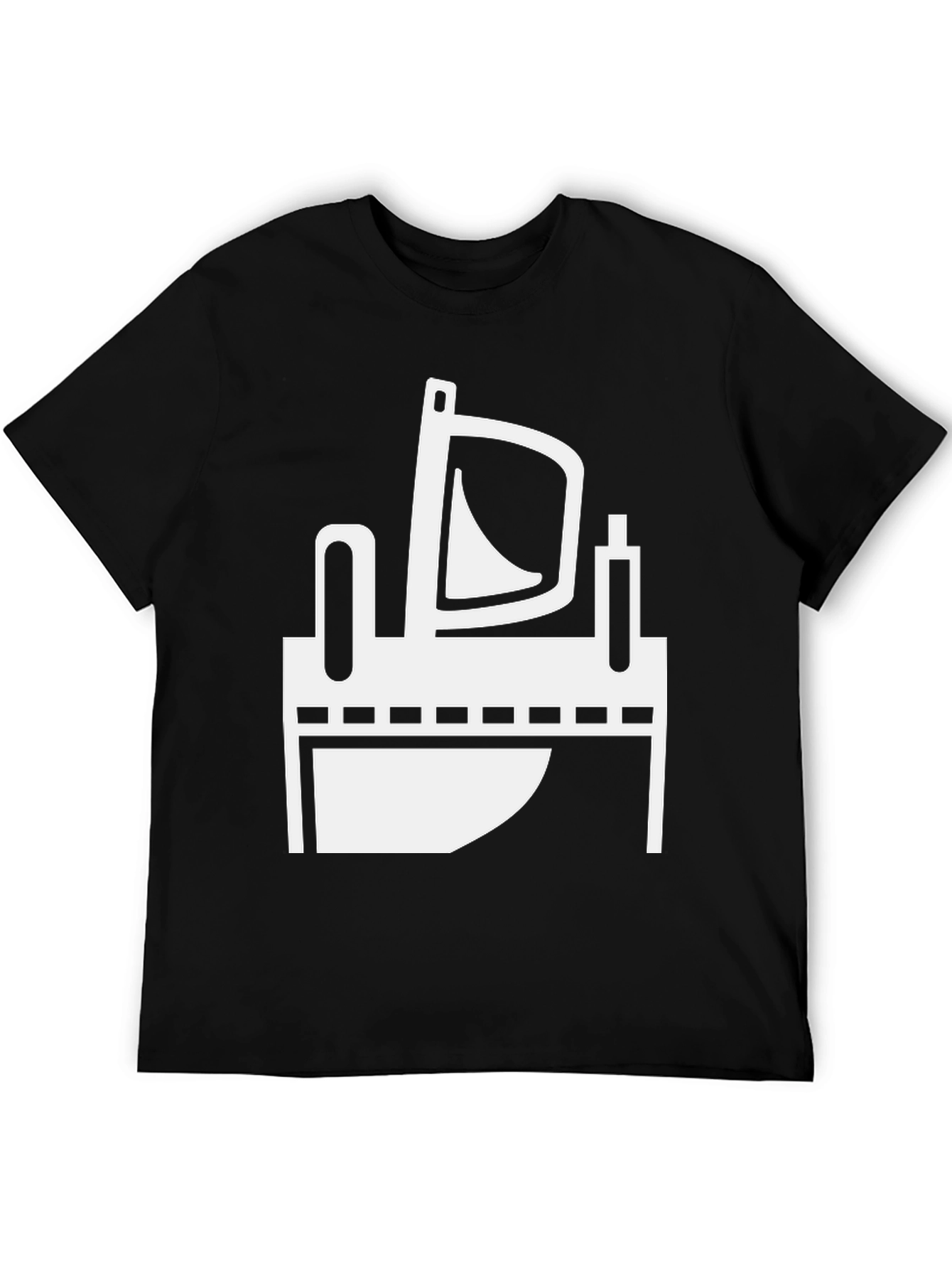 Black T-Shirt with Abstract Design