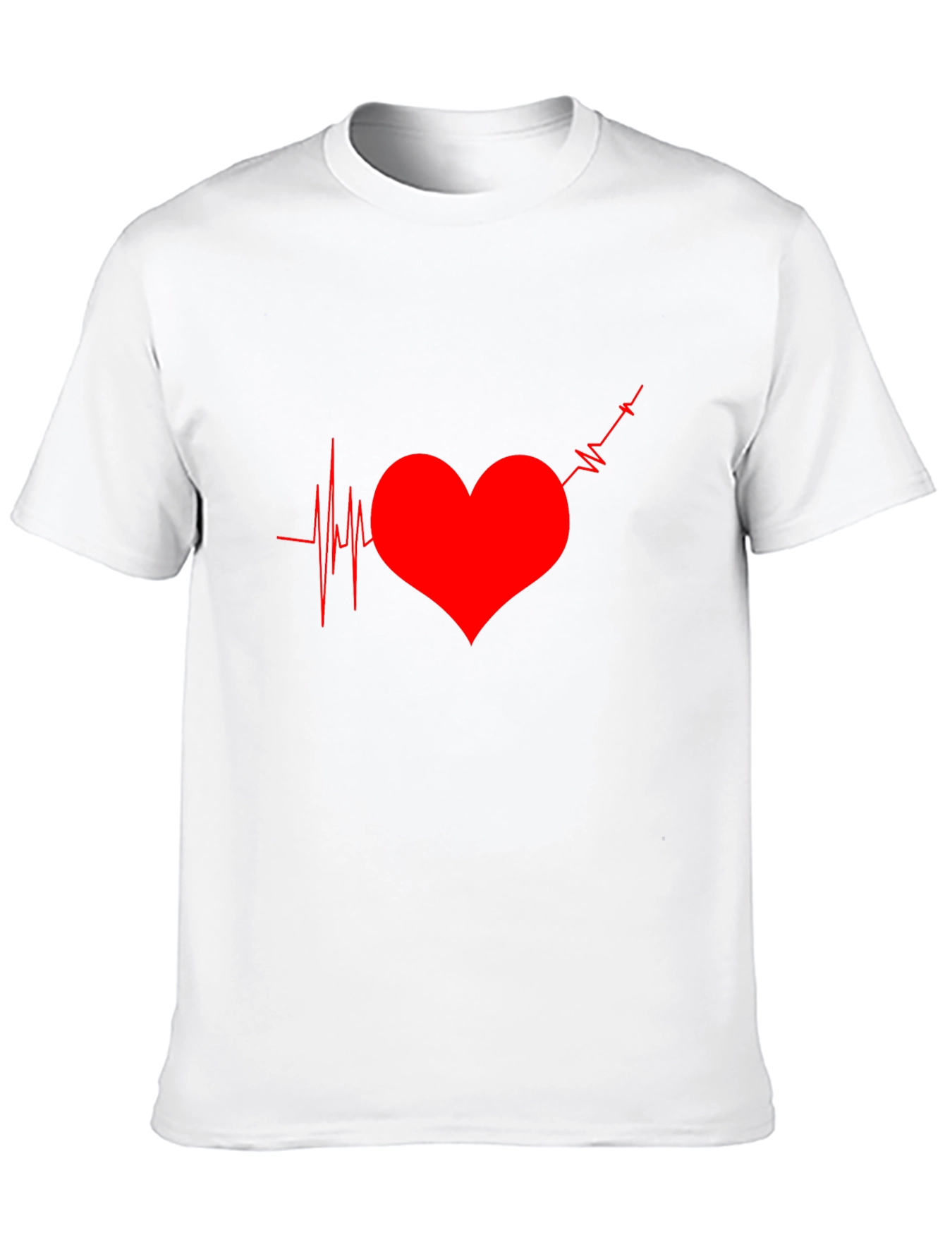 Heartbeat Graphic Tee - Black Casual T-Shirt
