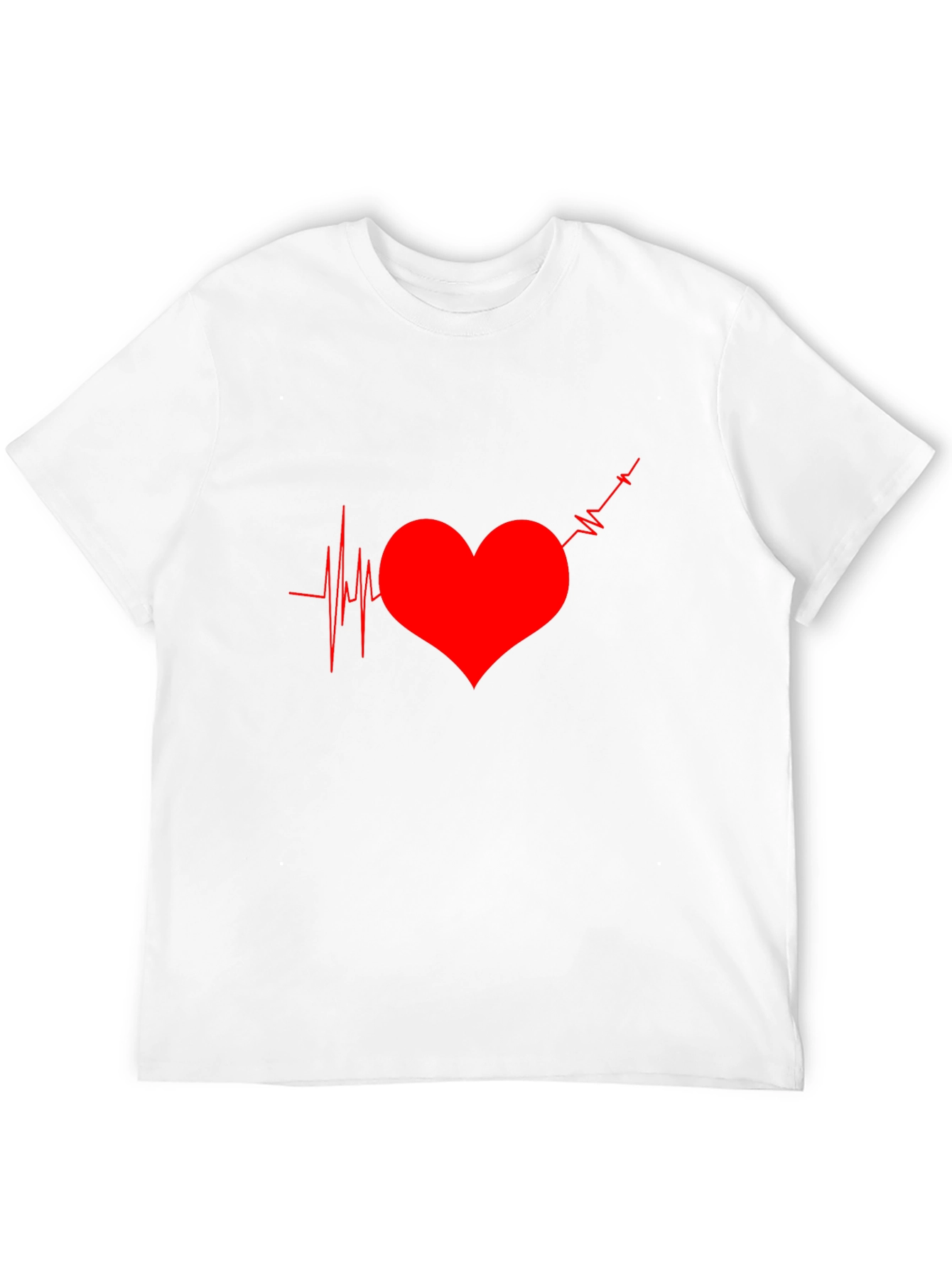 Heartbeat Graphic Tee - Black Casual T-Shirt