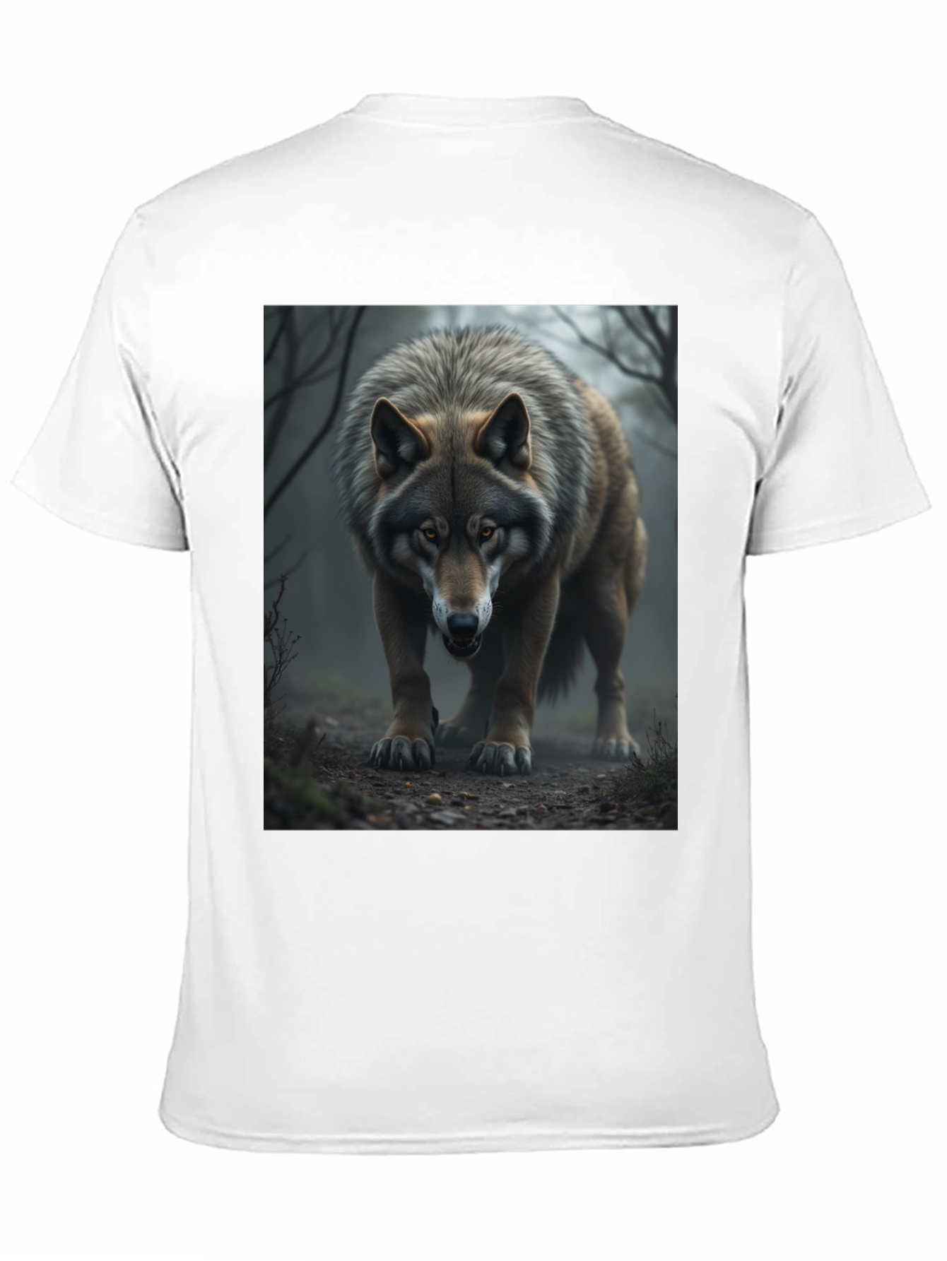 Wolf Graphic Tee - Black Cotton Blend