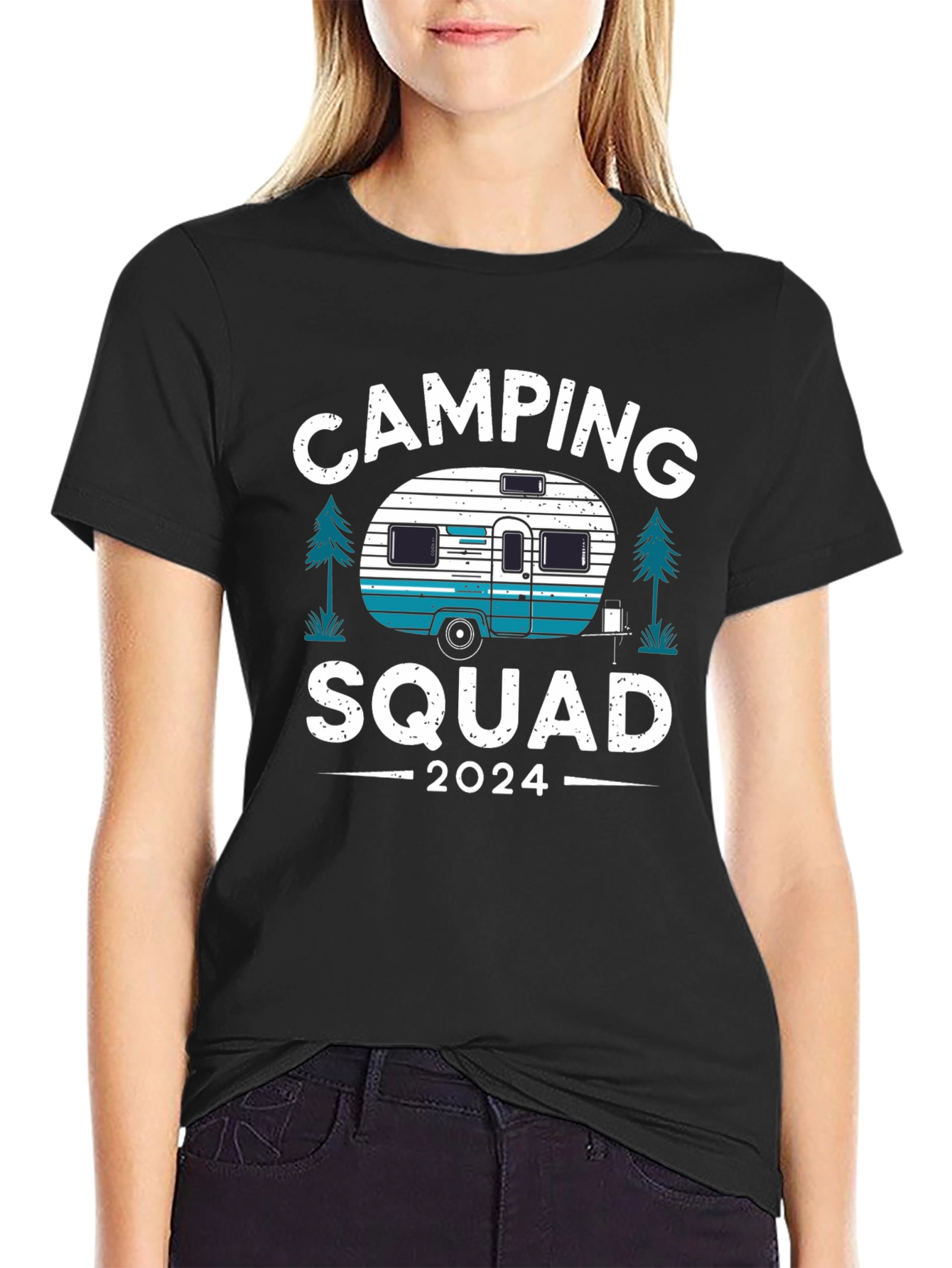 Camping Squad 2024 T-Shirt - Black
