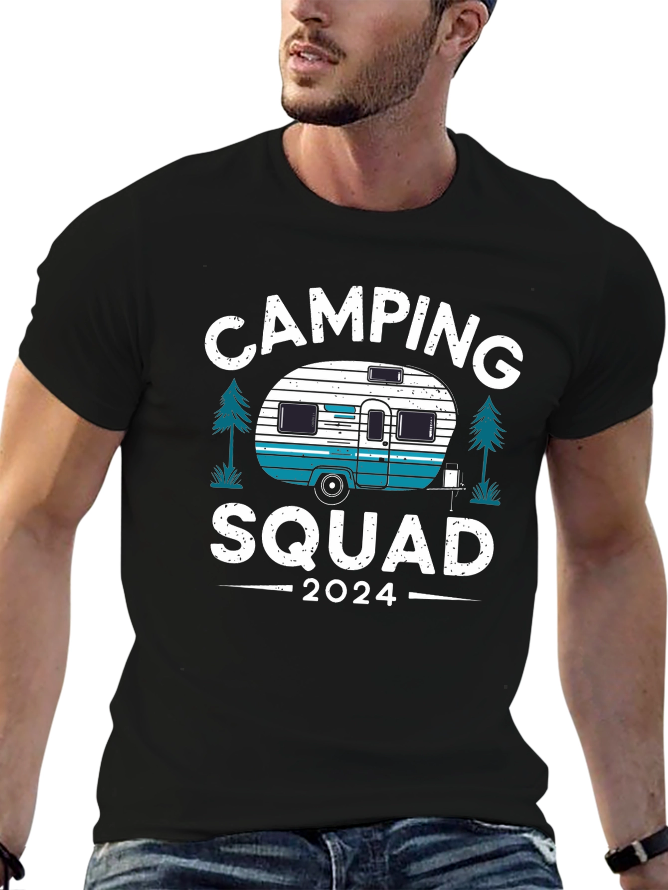 Camping Squad 2024 T-Shirt - Black