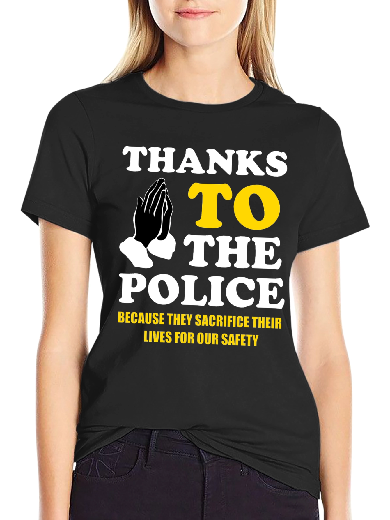 Thanks to the Police Graphic T-Shirt