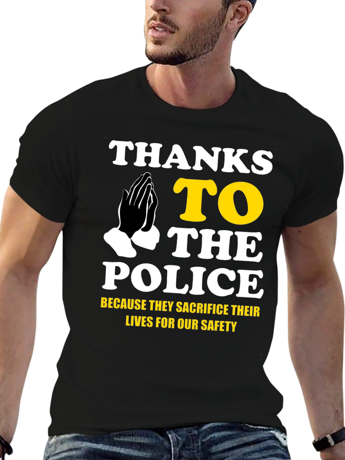 Thanks to the Police Graphic T-Shirt
