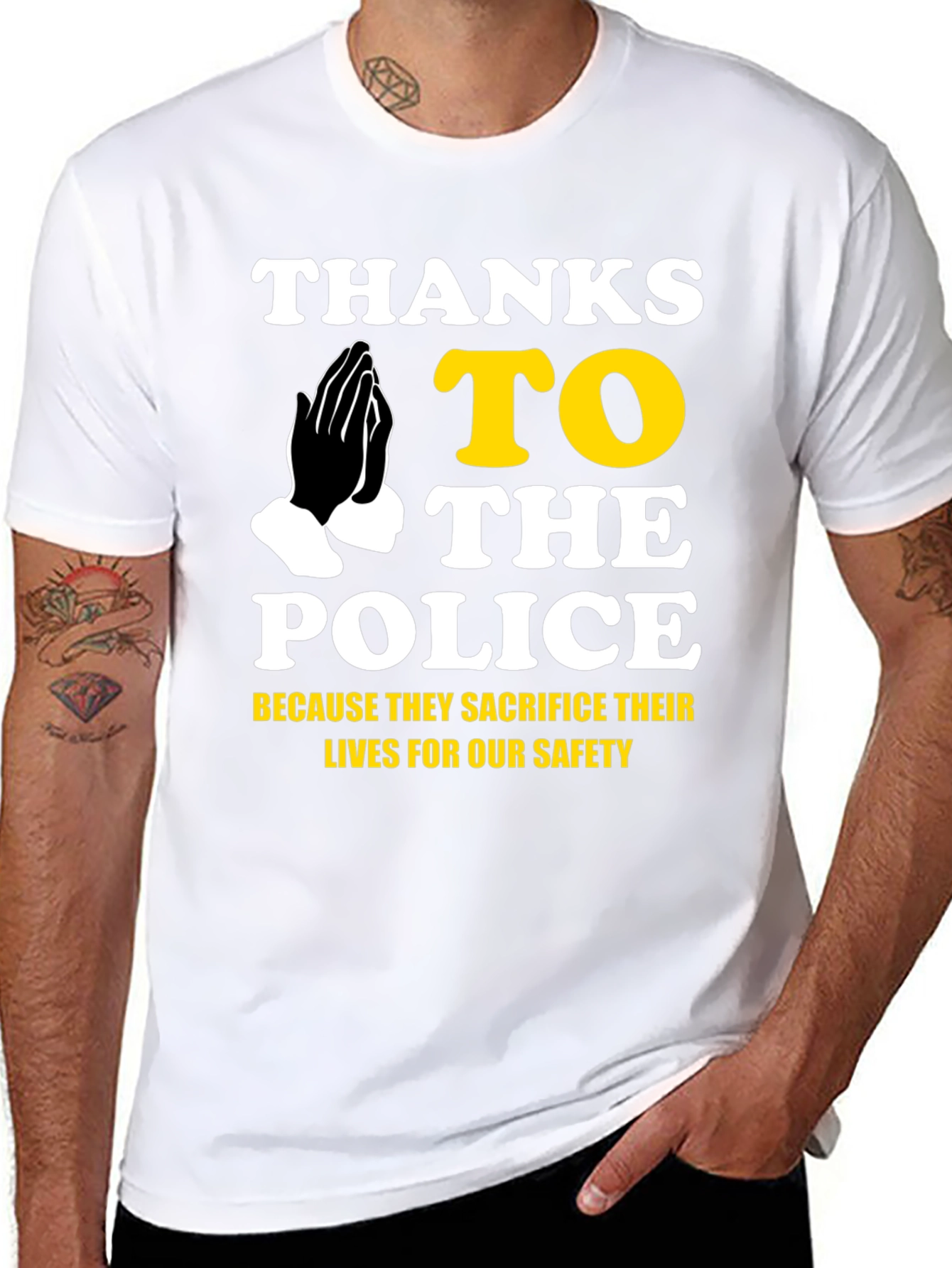 Thanks to the Police Graphic T-Shirt