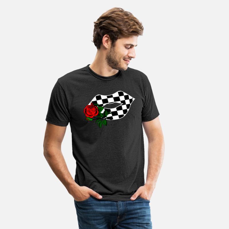 Checkered Lips Kiss Plaid Red Rose Flower Racing G