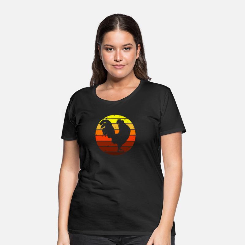 Chicken Rooster Sunset Silhouette Summer