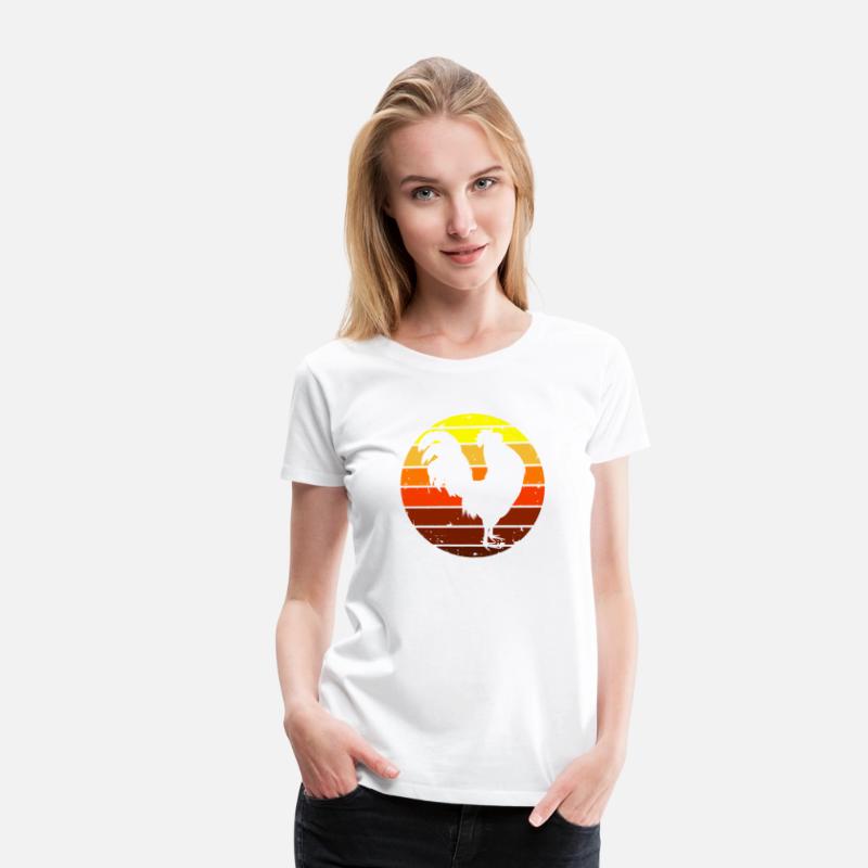 Chicken Rooster Sunset Silhouette Summer