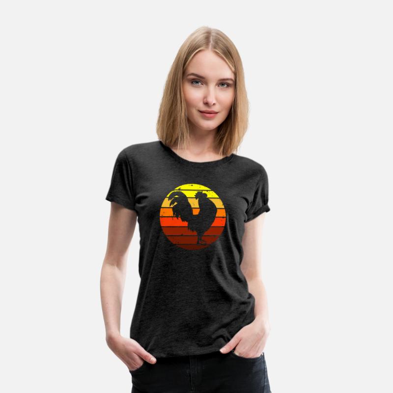 Chicken Rooster Sunset Silhouette Summer