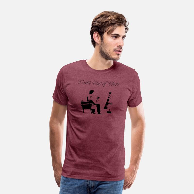 Christmas minimalist man with cup of cheer