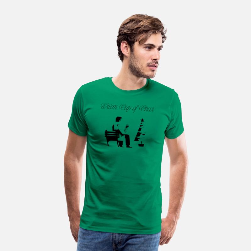 Christmas minimalist man with cup of cheer