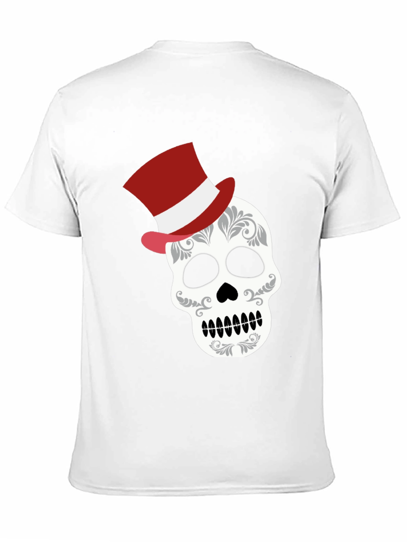 Skull Top Hat Graphic Tee - Unique Fashion