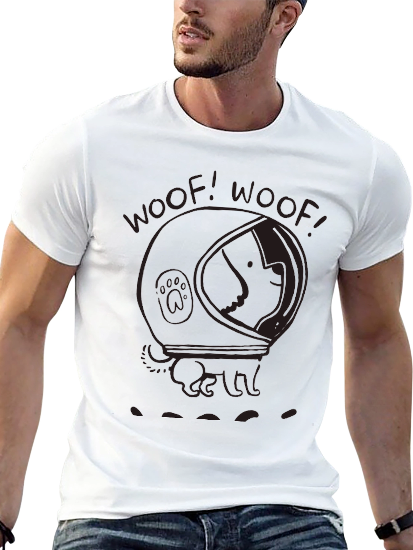 Astronaut Dog Woof! T-Shirt