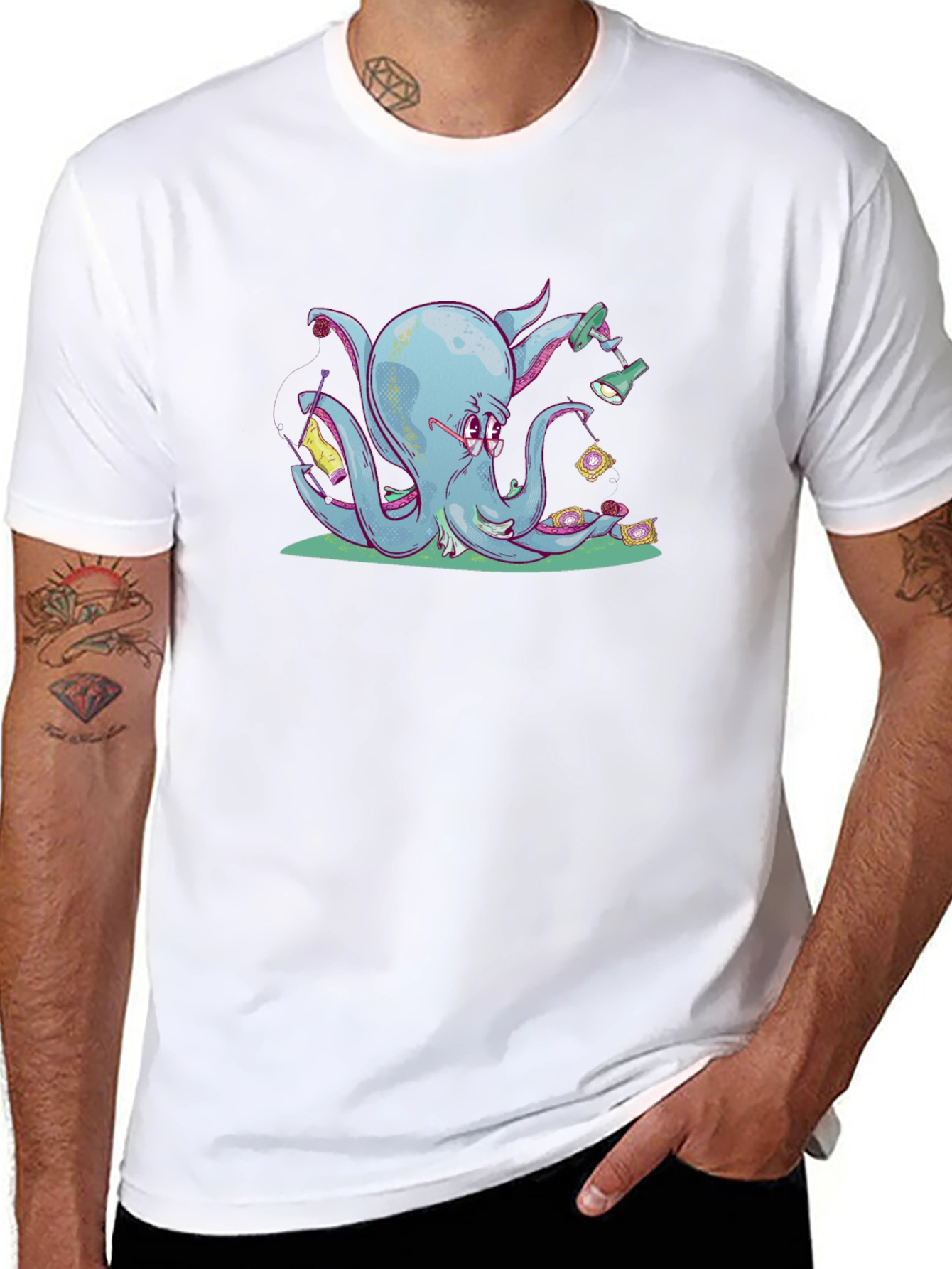 Knitting Octopus Graphic Tee