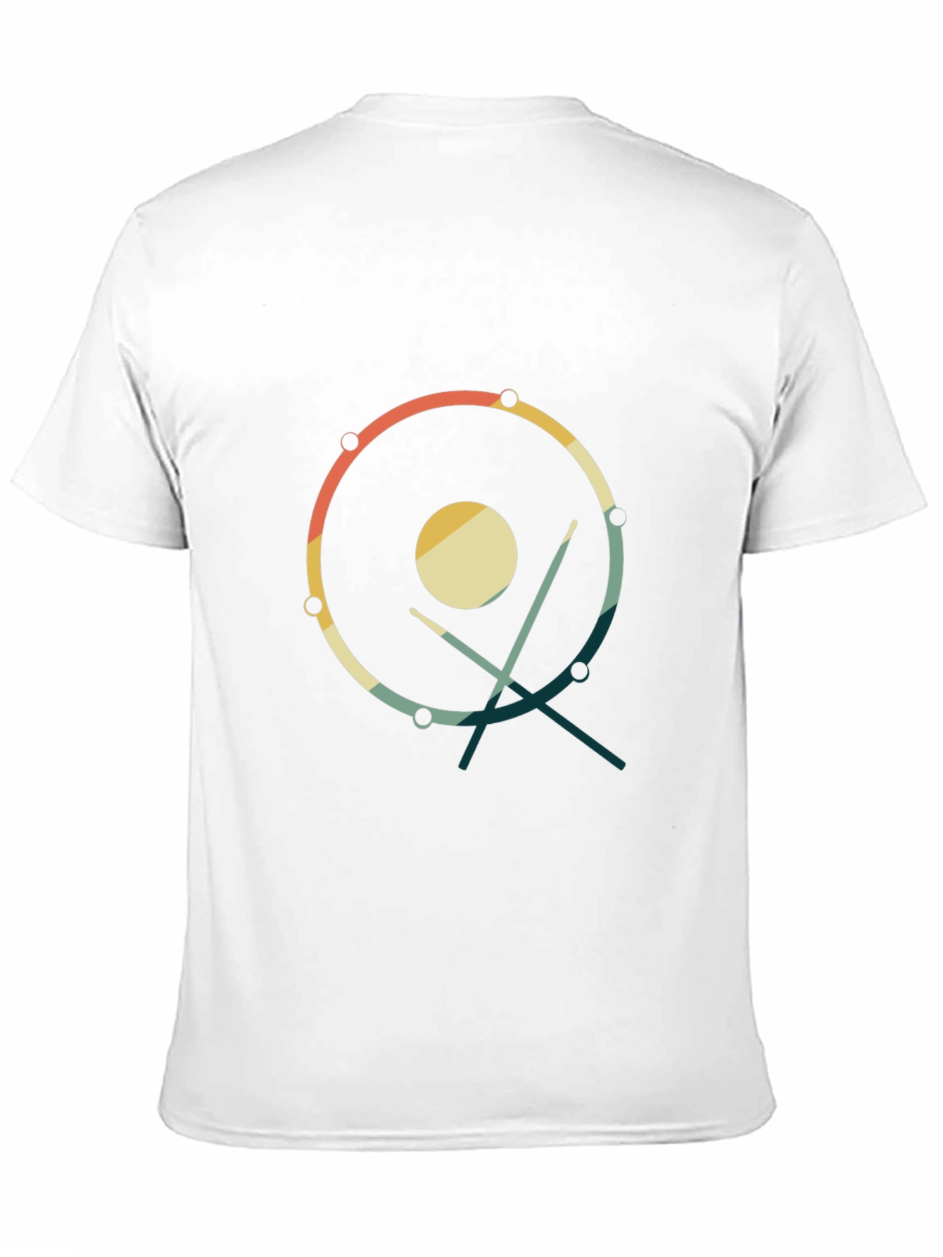 Retro Drum Kit Graphic Tee - Musician Style