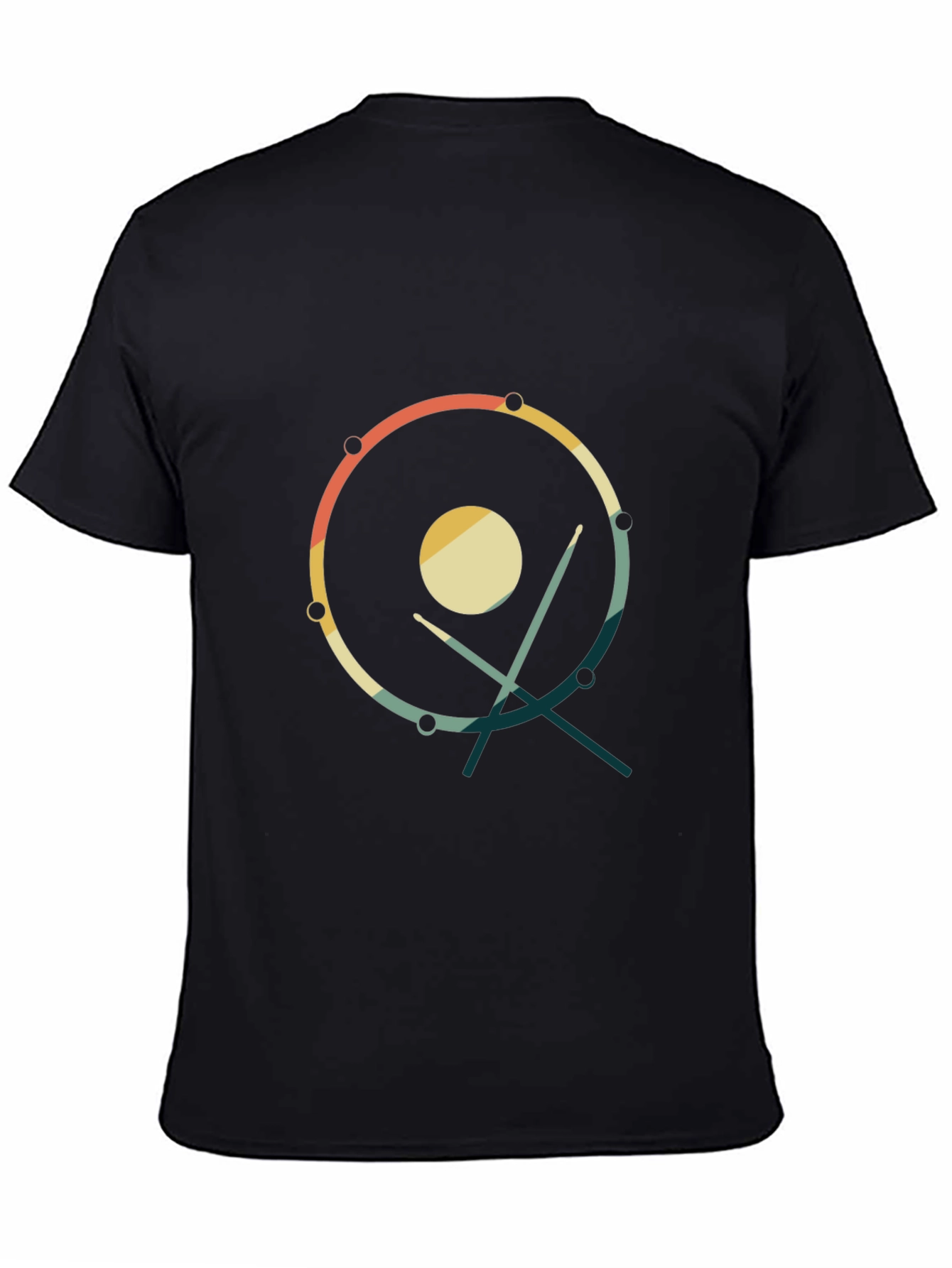 Retro Drum Kit Graphic Tee - Musician Style