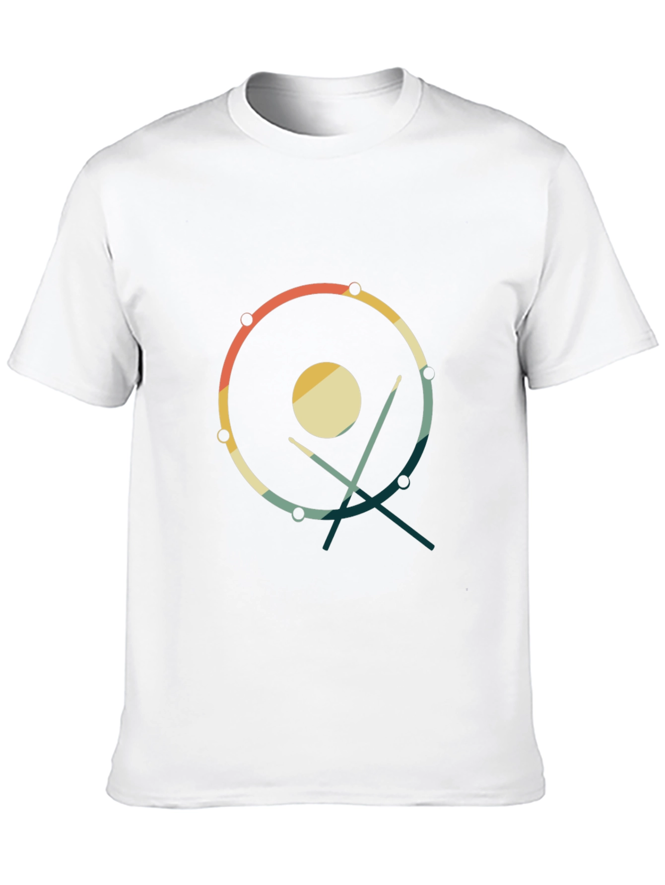 Retro Drum Kit Graphic Tee - Musician Style