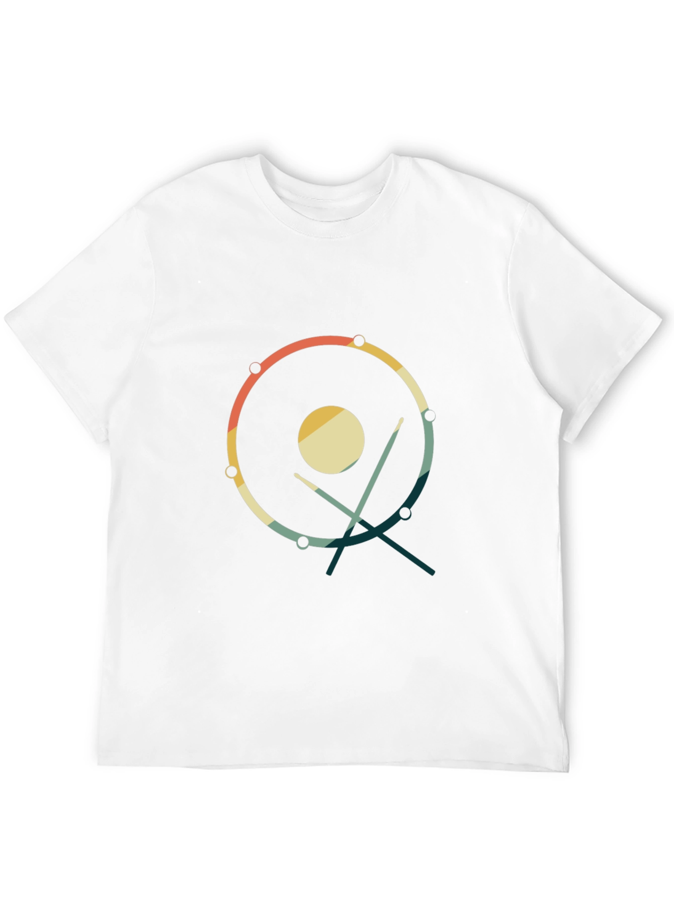 Retro Drum Kit Graphic Tee - Musician Style