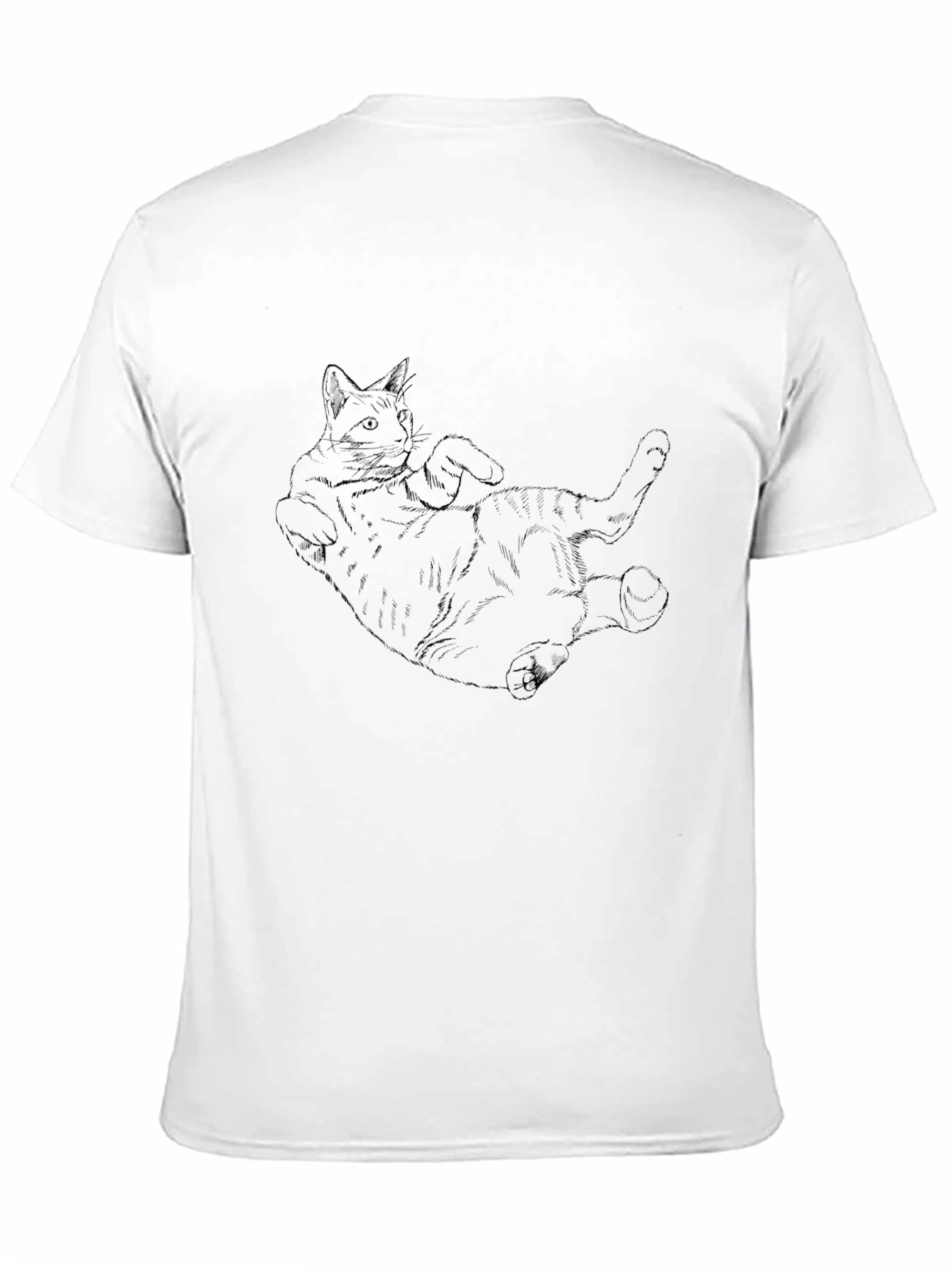 Cat Outline Black Tee