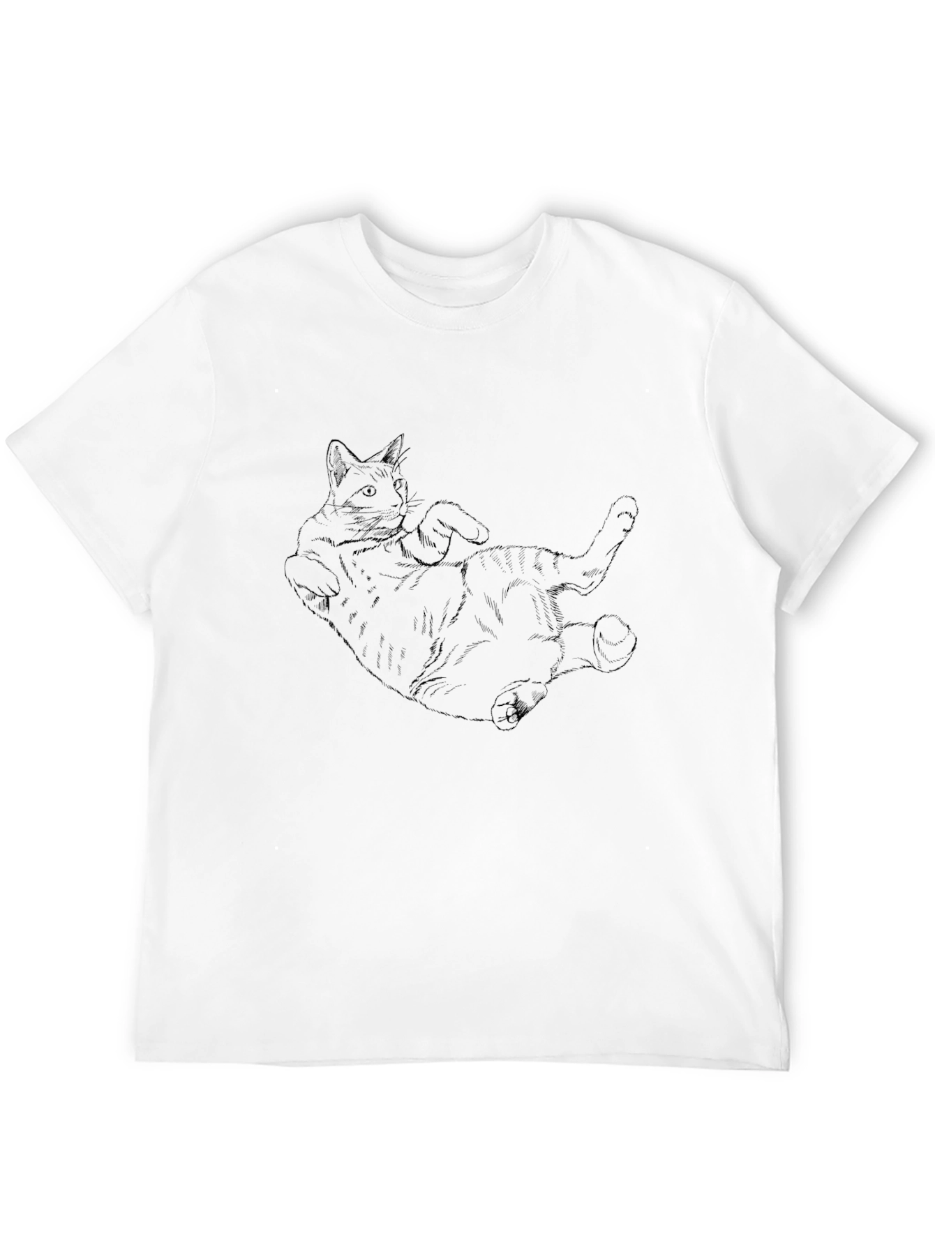 Cat Outline Black Tee