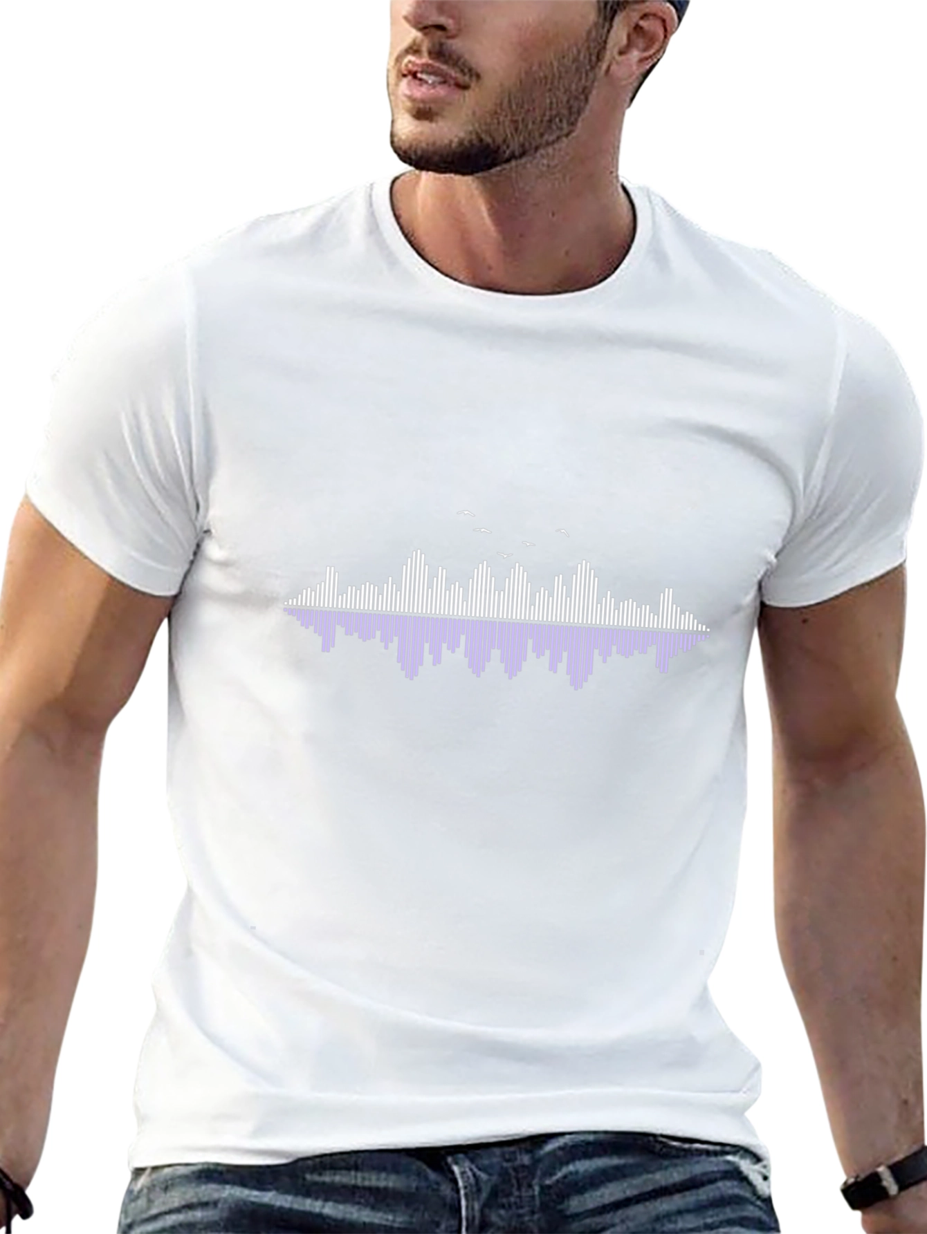 Soundwave Graphic Print Black T-Shirt
