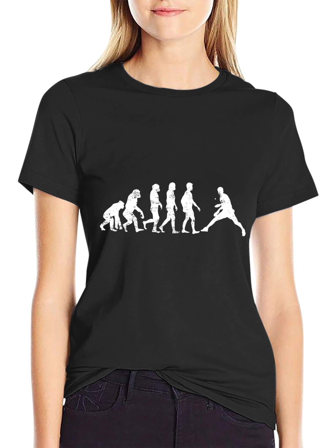 Evolution of Disc Golf Black T-Shirt