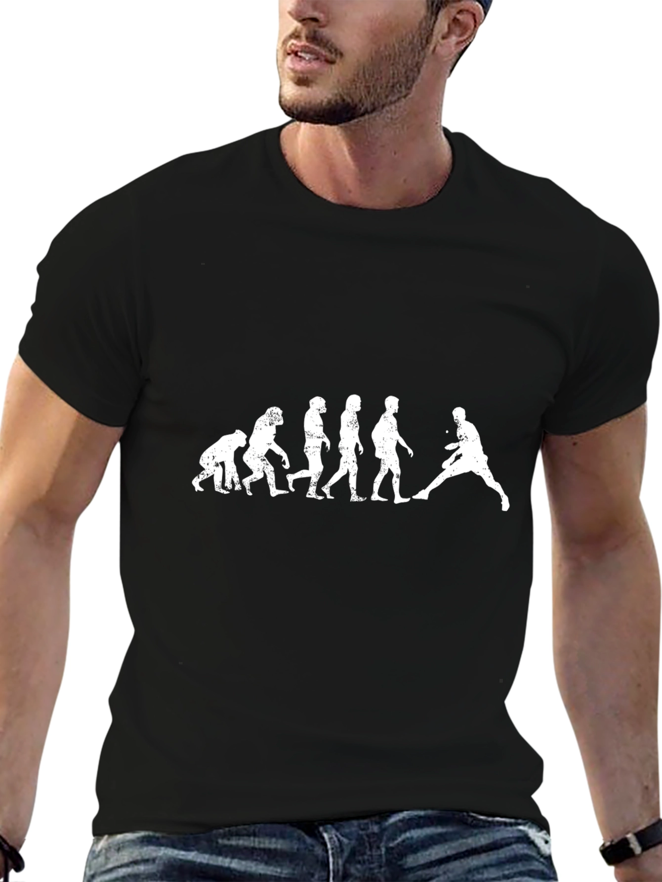 Evolution of Disc Golf Black T-Shirt