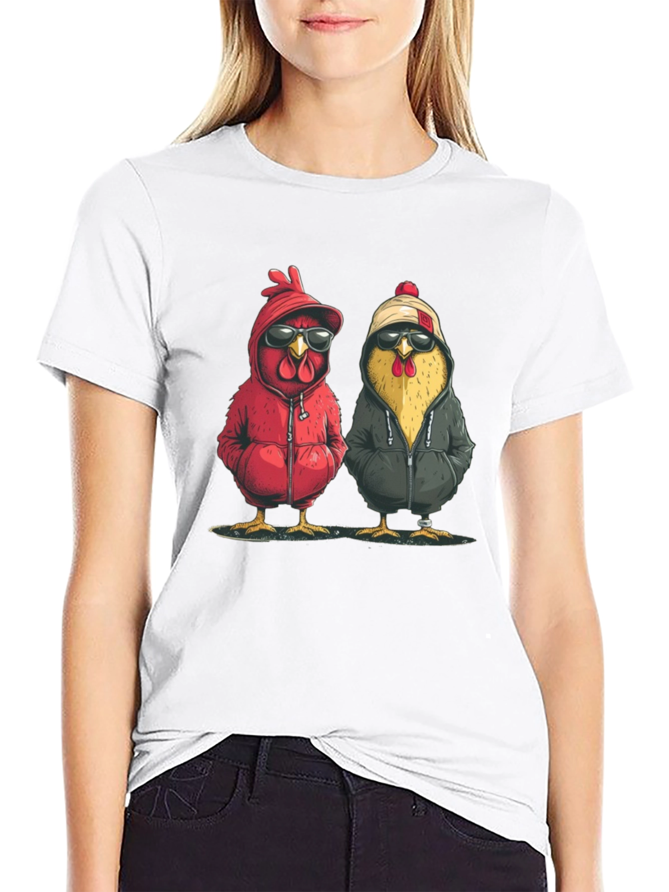 Cool Chicken Duo Black T-Shirt