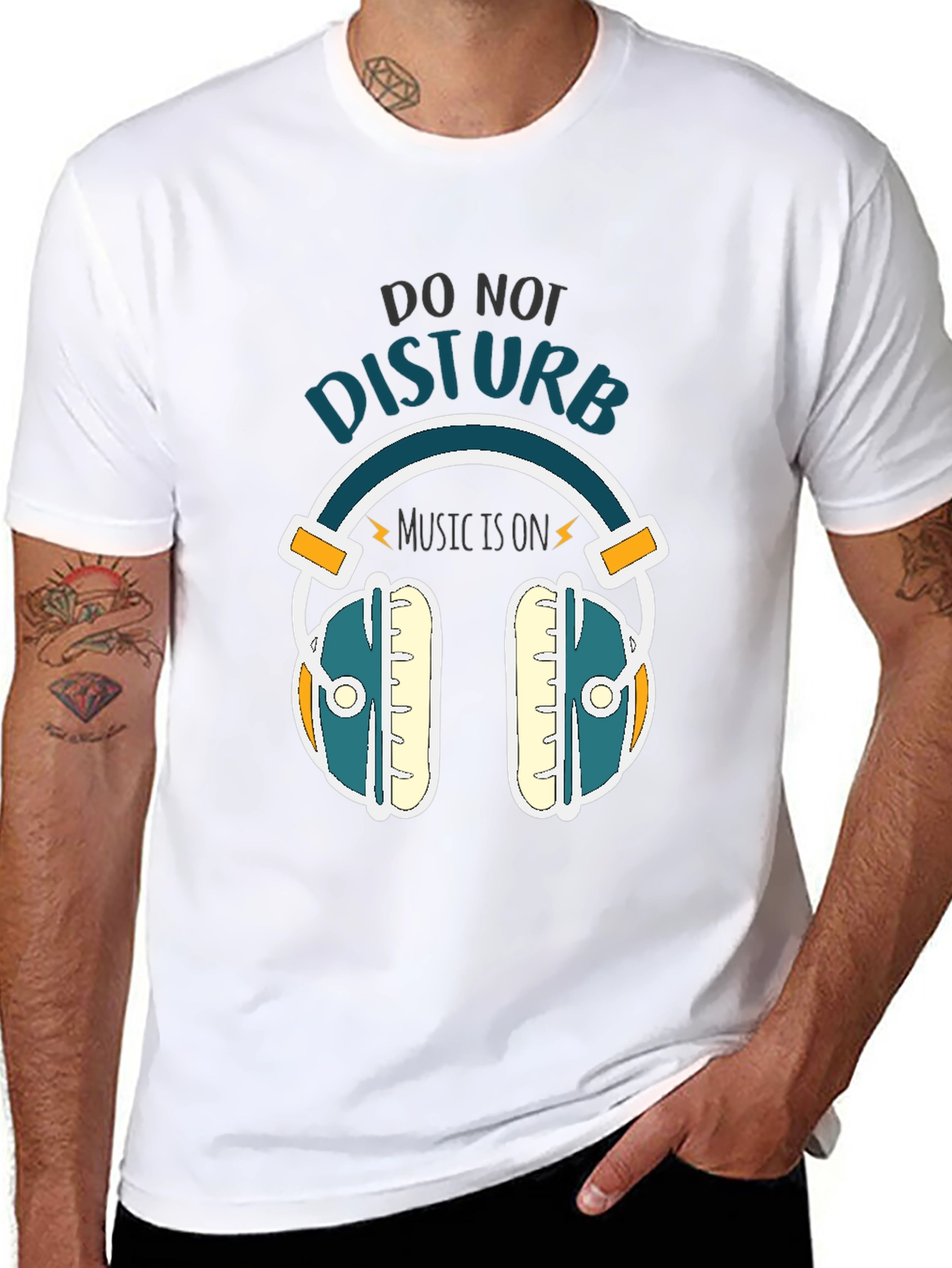 Do Not Disturb Music On Graphic Tee
