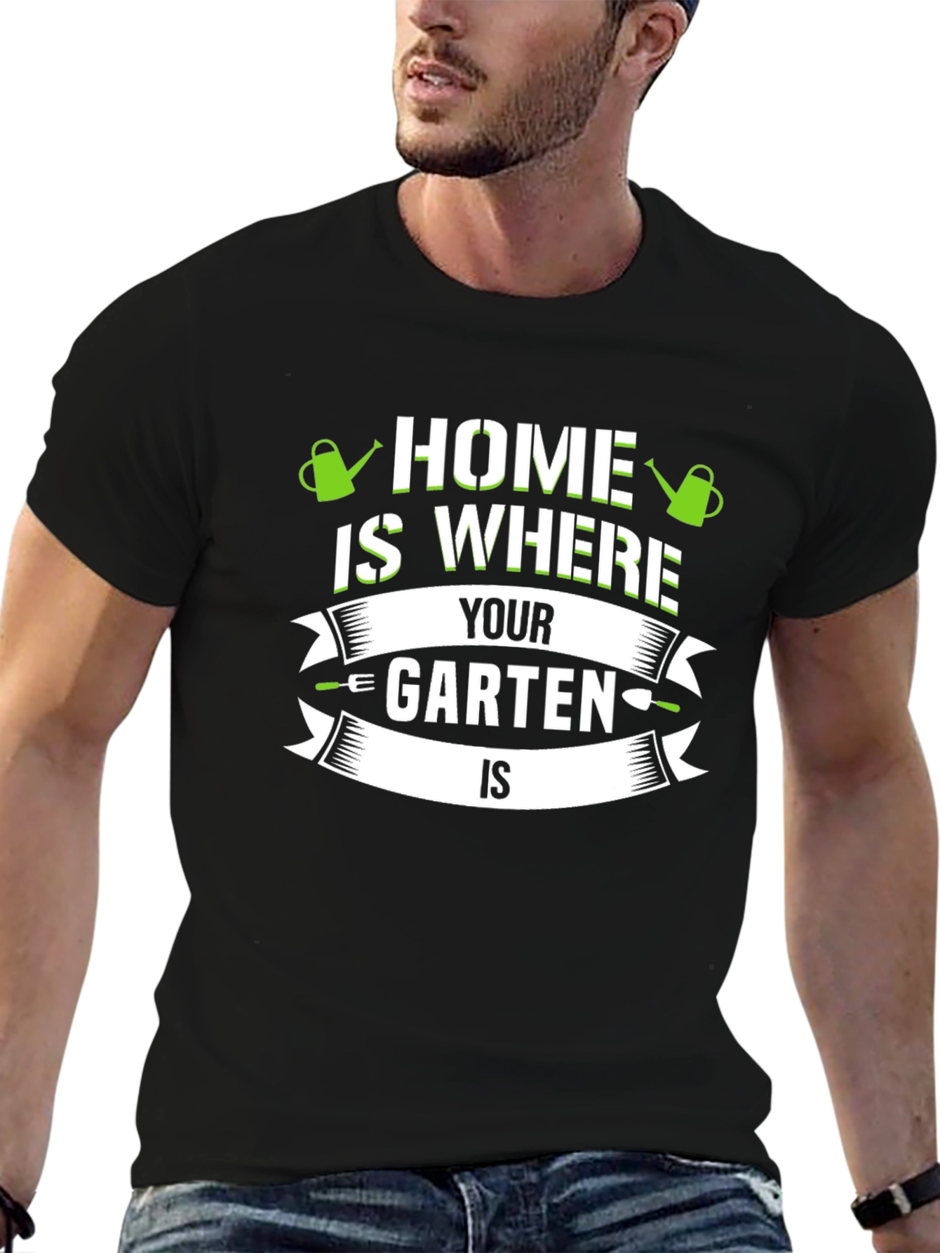 Home is Where Your Garten Is Black T-Shirt