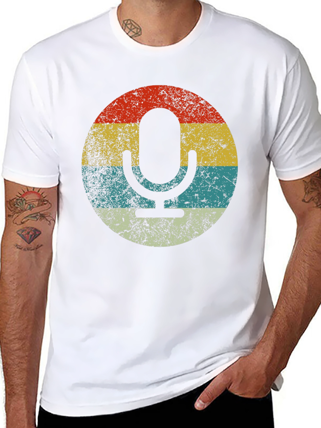 Retro Microphone Graphic Tee