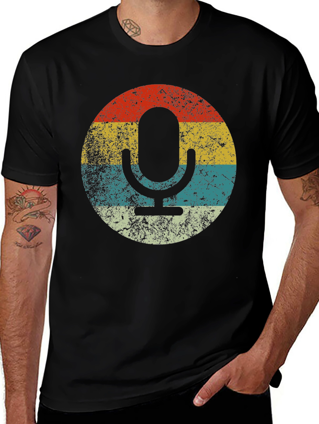 Retro Microphone Graphic Tee