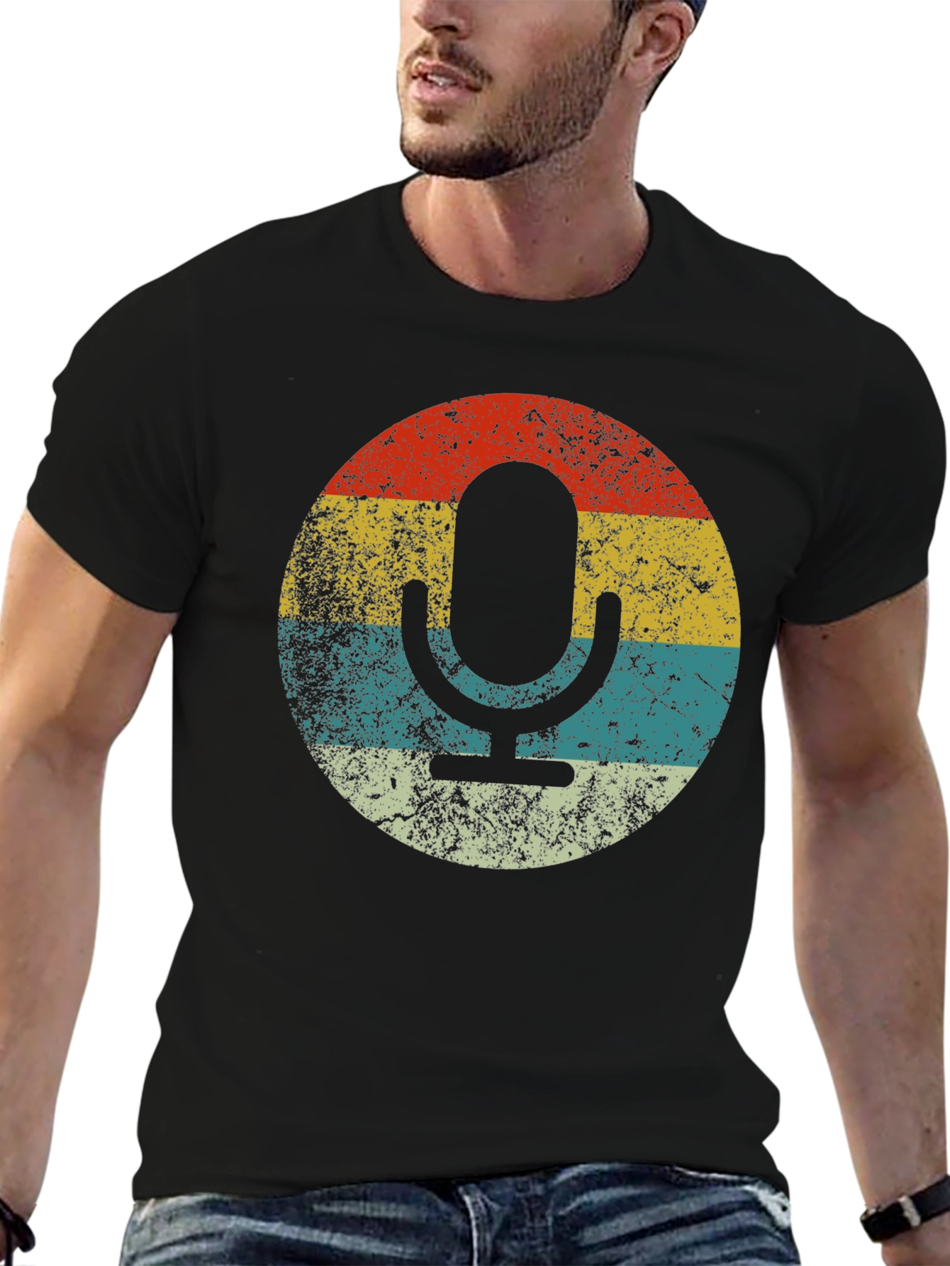 Retro Microphone Graphic Tee