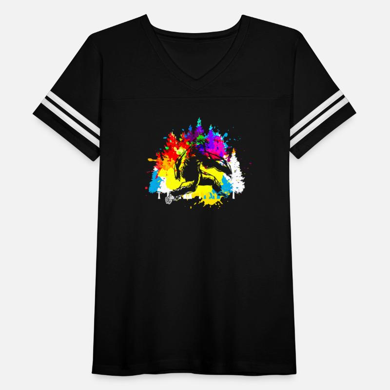 Colorful bigfoot with trees - folklore
