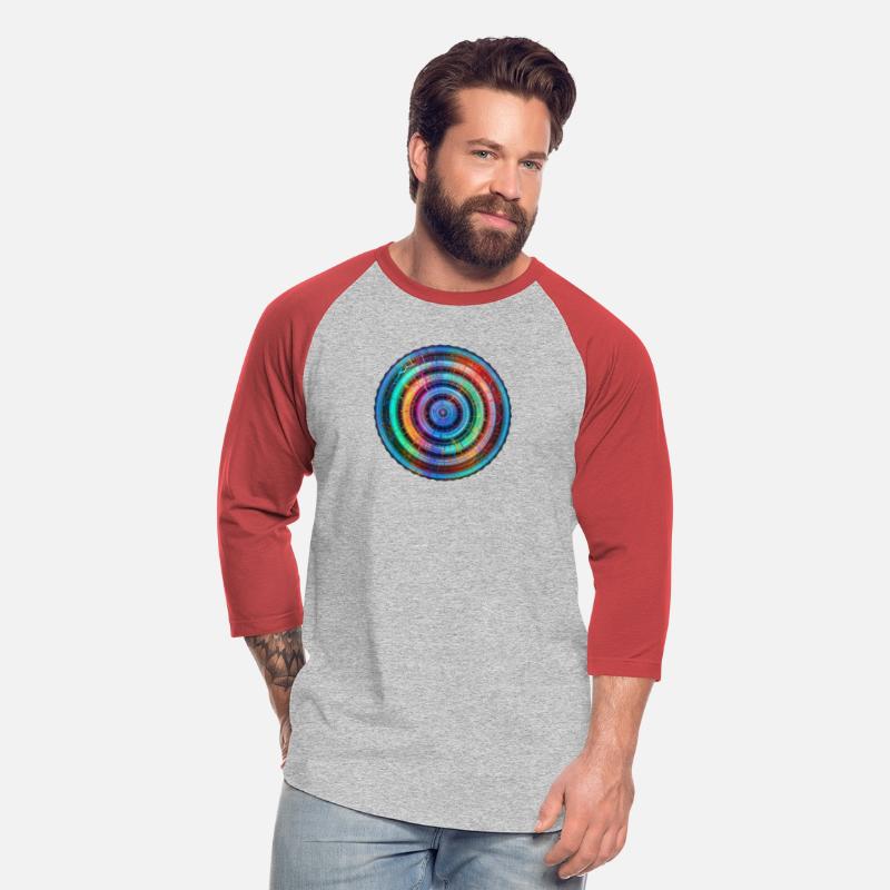 Colorful circular pattern t-shirt design
