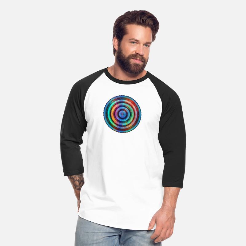 Colorful circular pattern t-shirt design