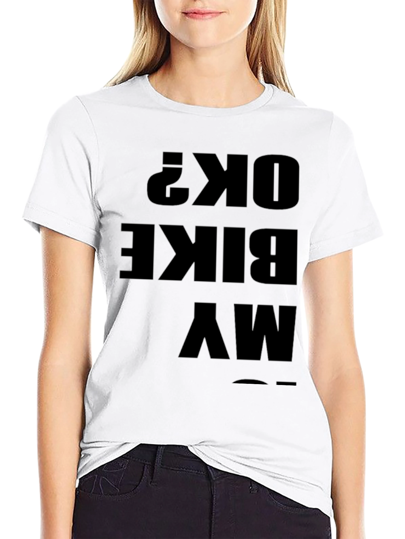 My Bike OK? Funny Graphic Black T-Shirt