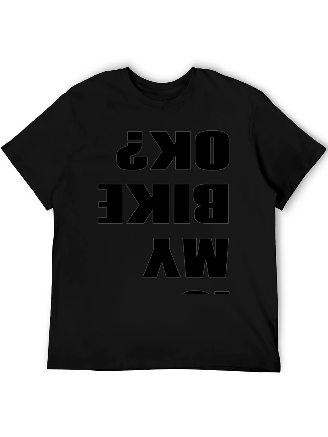 My Bike OK? Funny Graphic Black T-Shirt