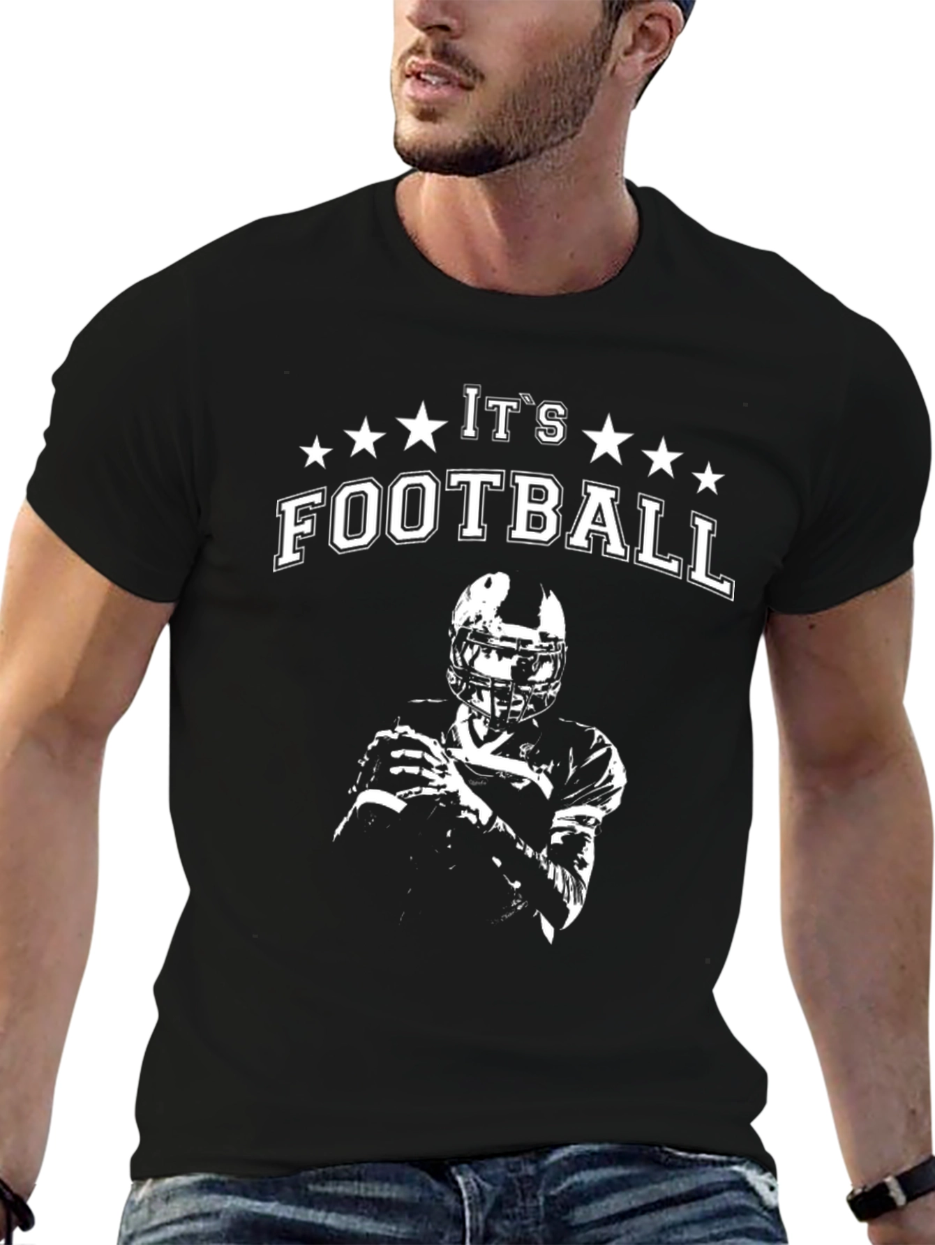 Its Football Graphic T-Shirt - Black