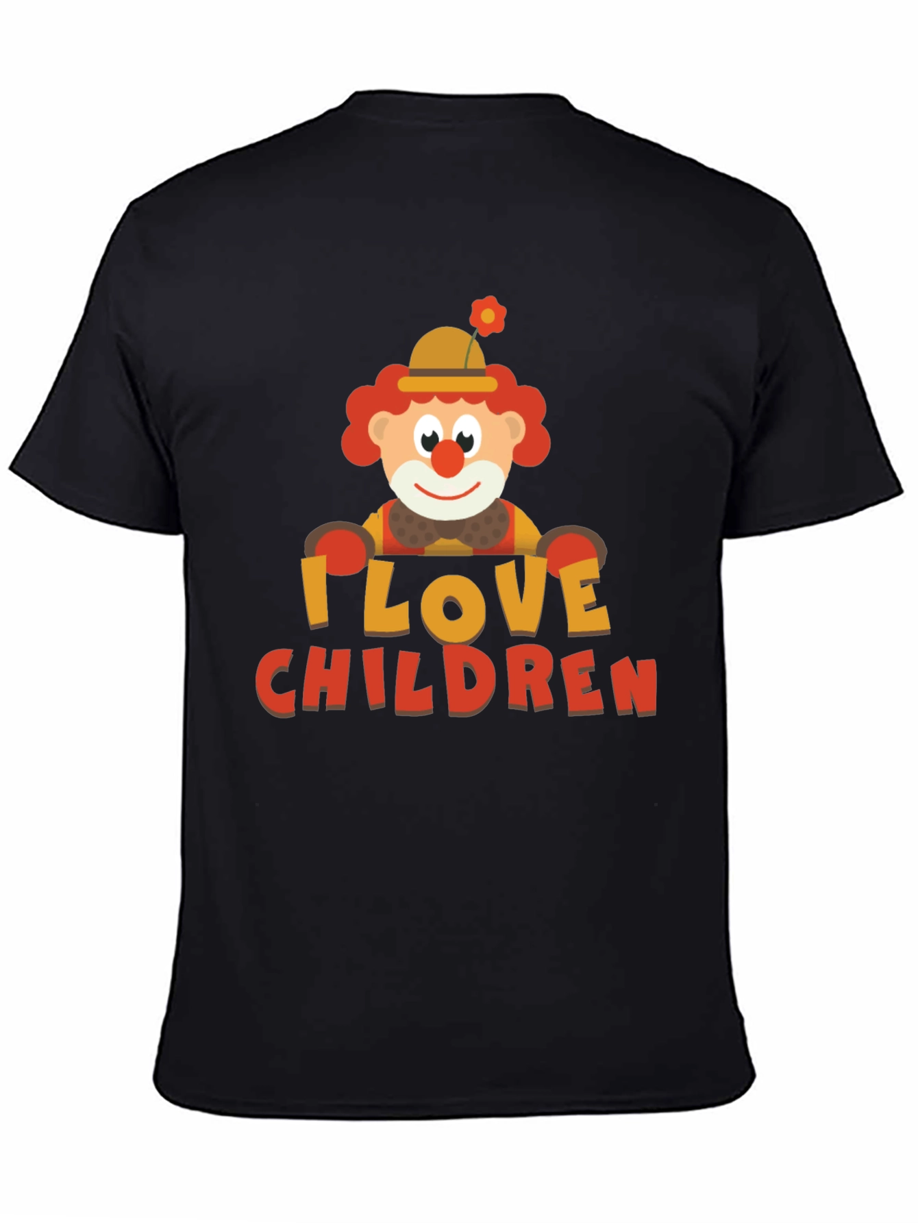 I Love Children Clown Graphic Tee - Black