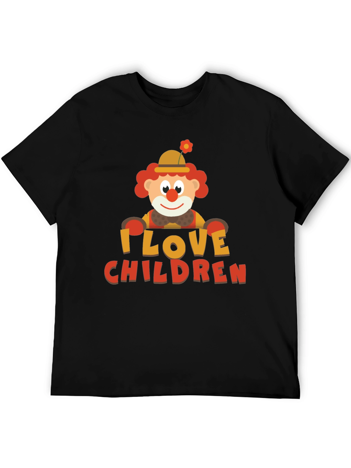 I Love Children Clown Graphic Tee - Black
