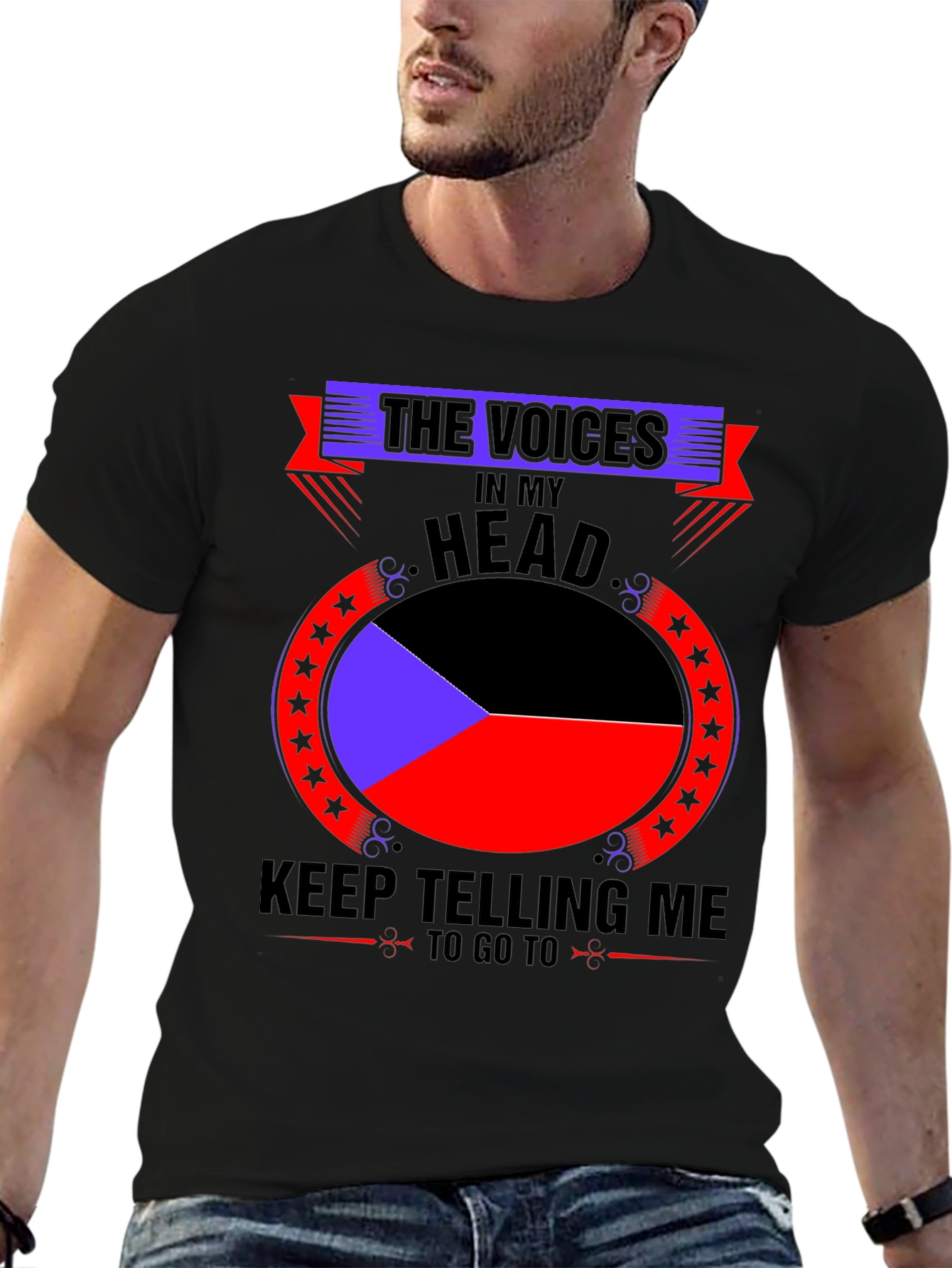 Voices in My Head Graphic Tee - Black