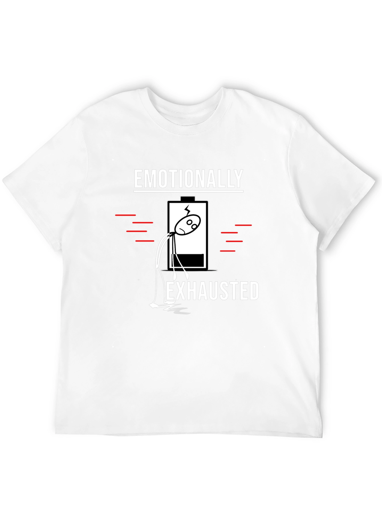 Emotionally Exhausted Graphic T-Shirt - Black